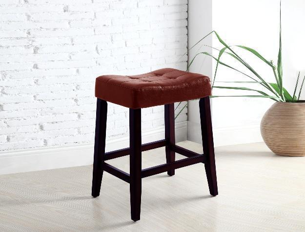 Kent 24" Red Saddle Chair, Set of 2 - Luna Furniture (4760476778631)