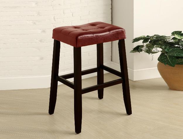 Kent 29" Red Saddle Chair, Set of 2 - Luna Furniture (4760476287111)