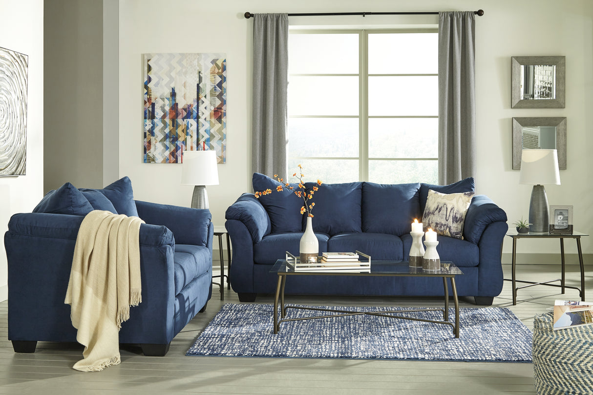 Darcy Blue Living Room Set