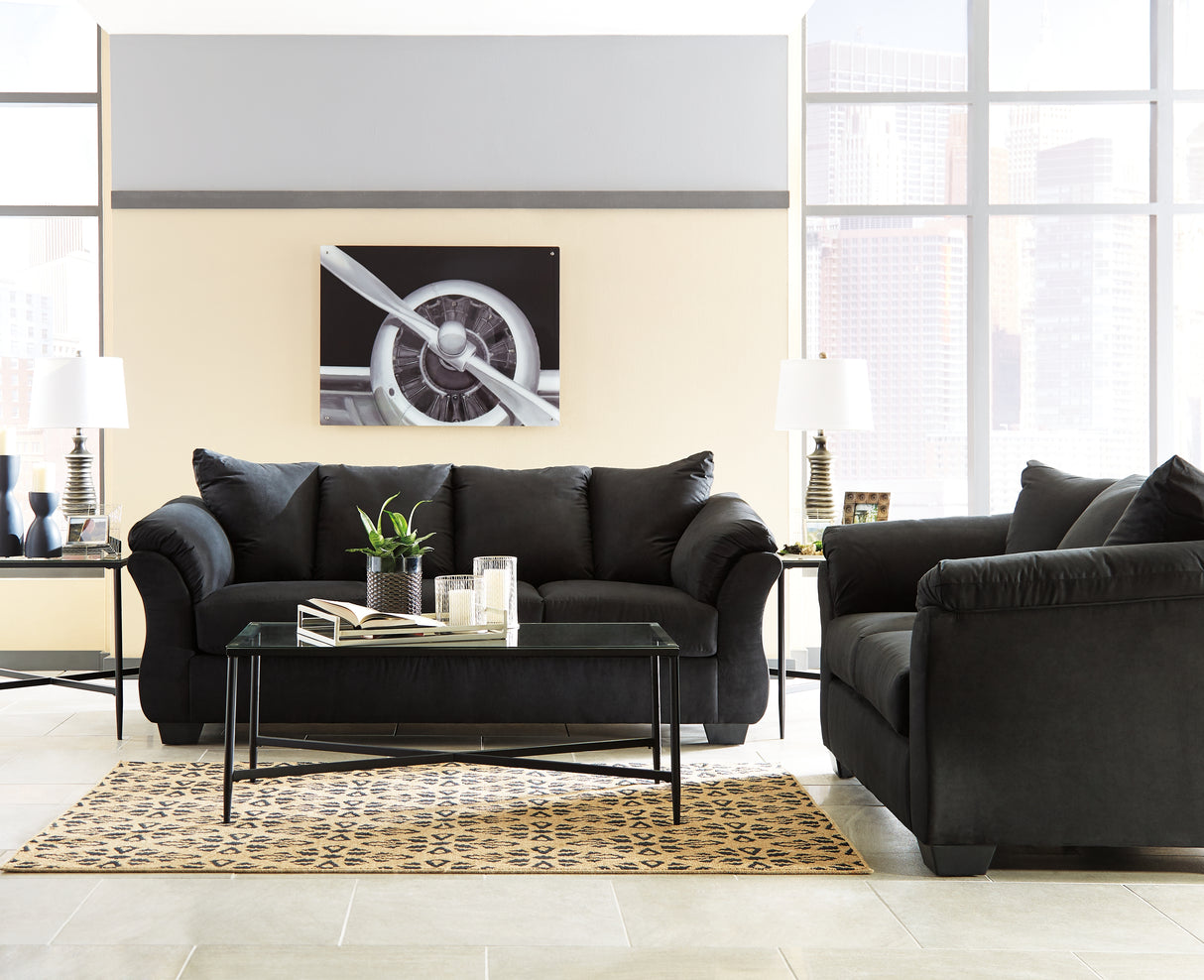 Darcy Black Living Room Set