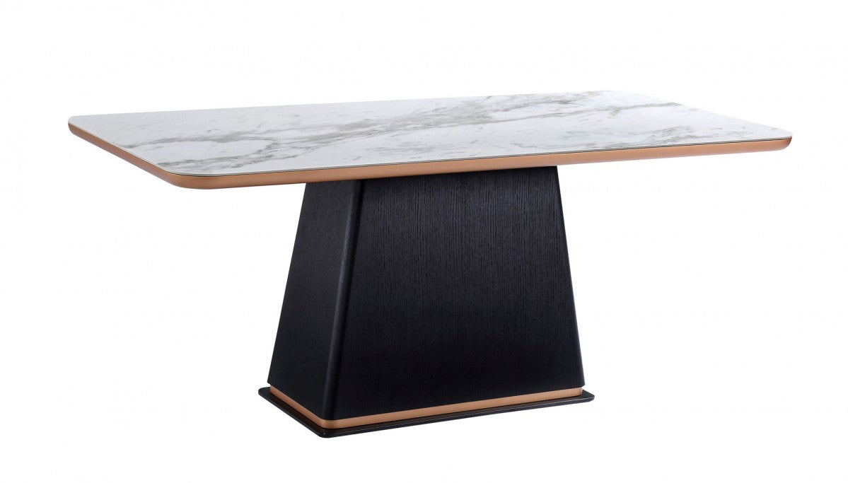 Modrest Peak - Modern Black Oak Dining Table
