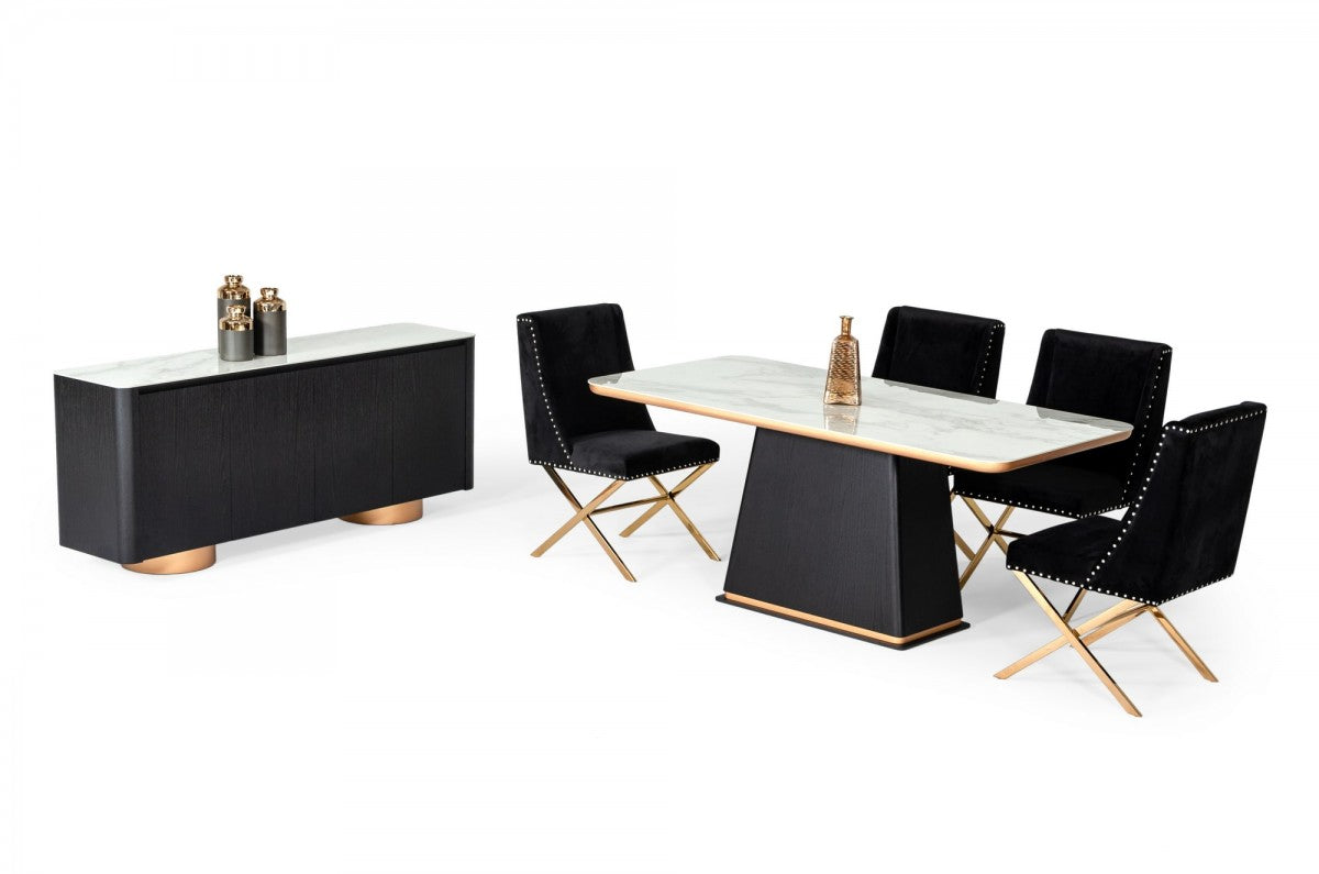 Modrest Peak - Modern Black Oak Dining Table