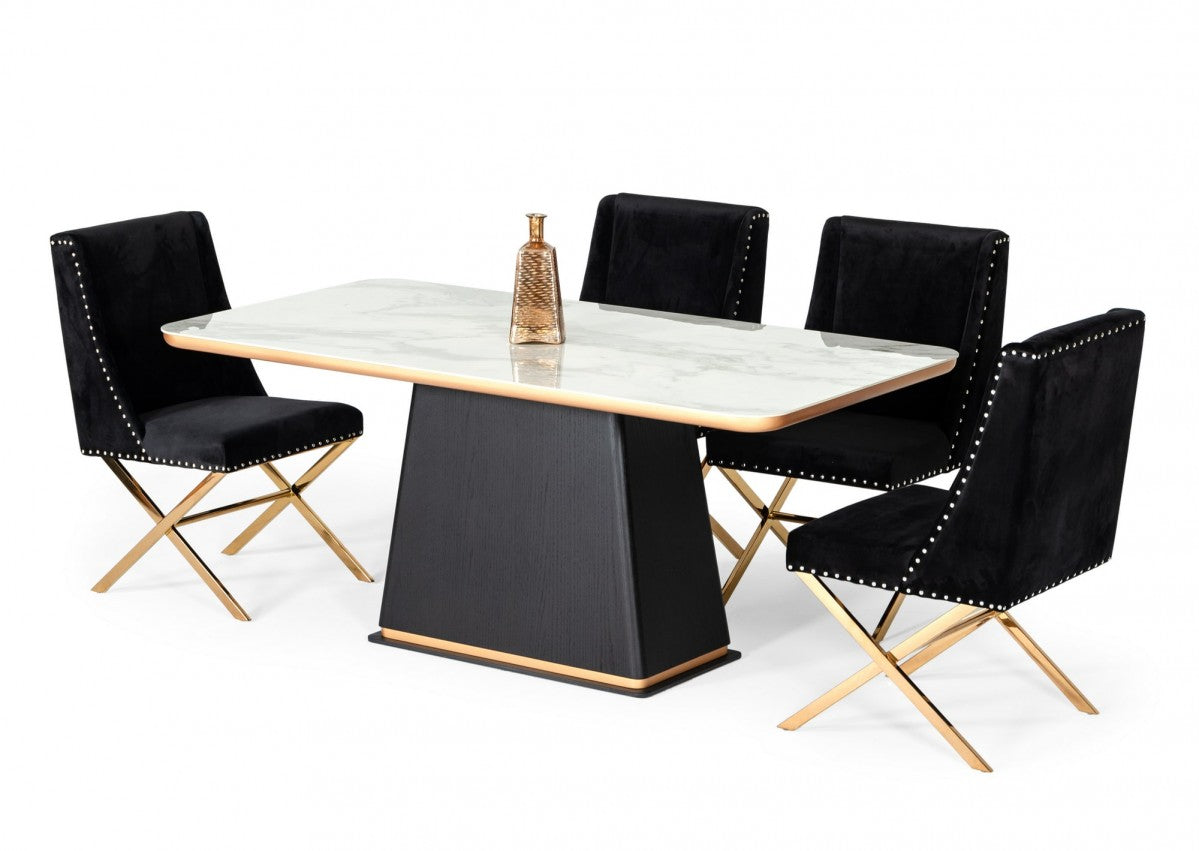 Modrest Peak - Modern Black Oak Dining Table