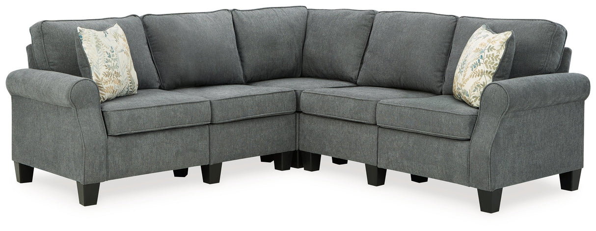 Alessio Charcoal Sectional Set