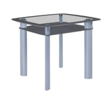 Echo - Counter Height Table Glass Top - Gray, Dark
