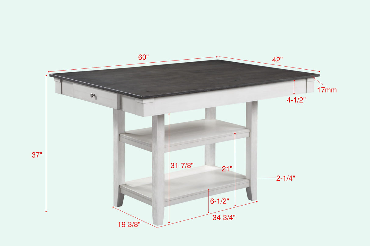 Nina - Counter Height Table Top Leg - White
