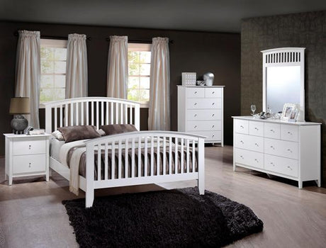 Lawson White Queen Panel Bed - Luna Furniture (4760431493255)