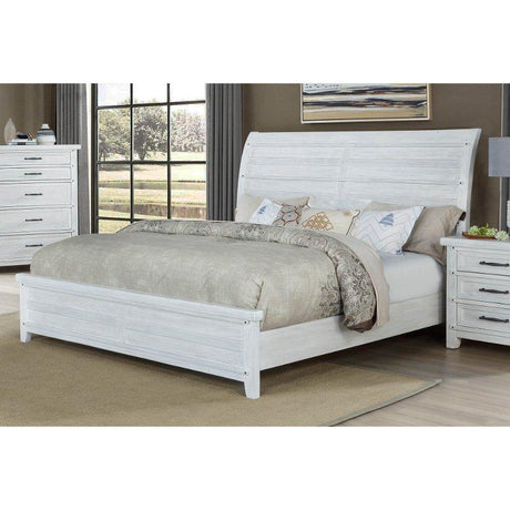 Maybelle White Queen Sleigh Bed