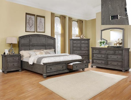 Lavonia Gray Storage Platform Bedroom Set - Luna Furniture (4760416813191)