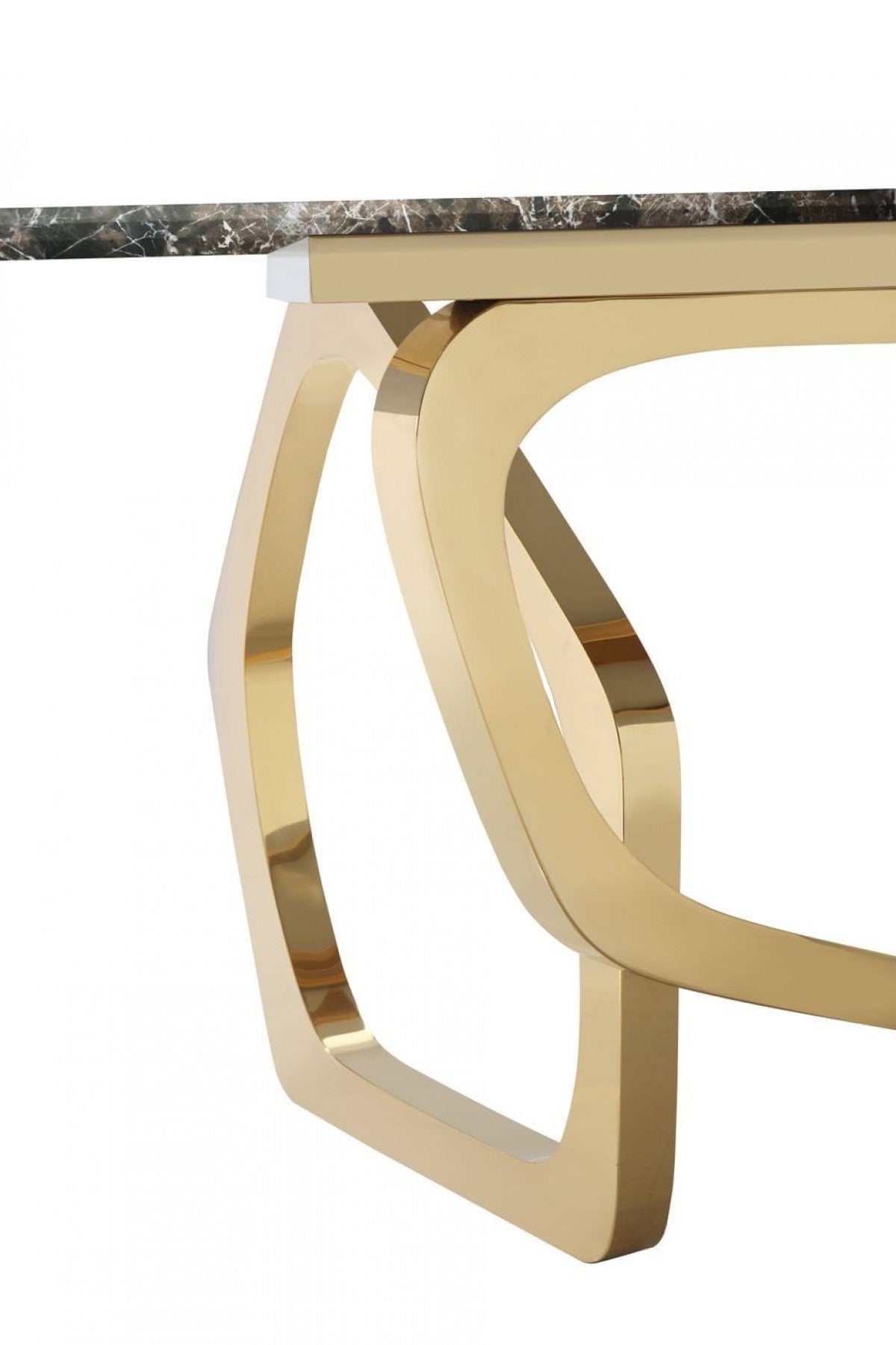 Modrest Colton - Modern Brown & Gold Dining Table