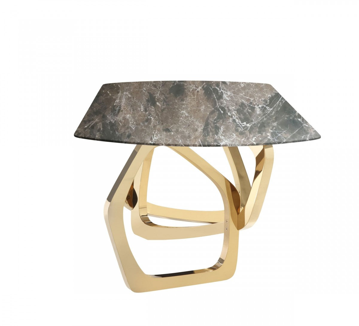 Modrest Colton - Modern Brown & Gold Dining Table