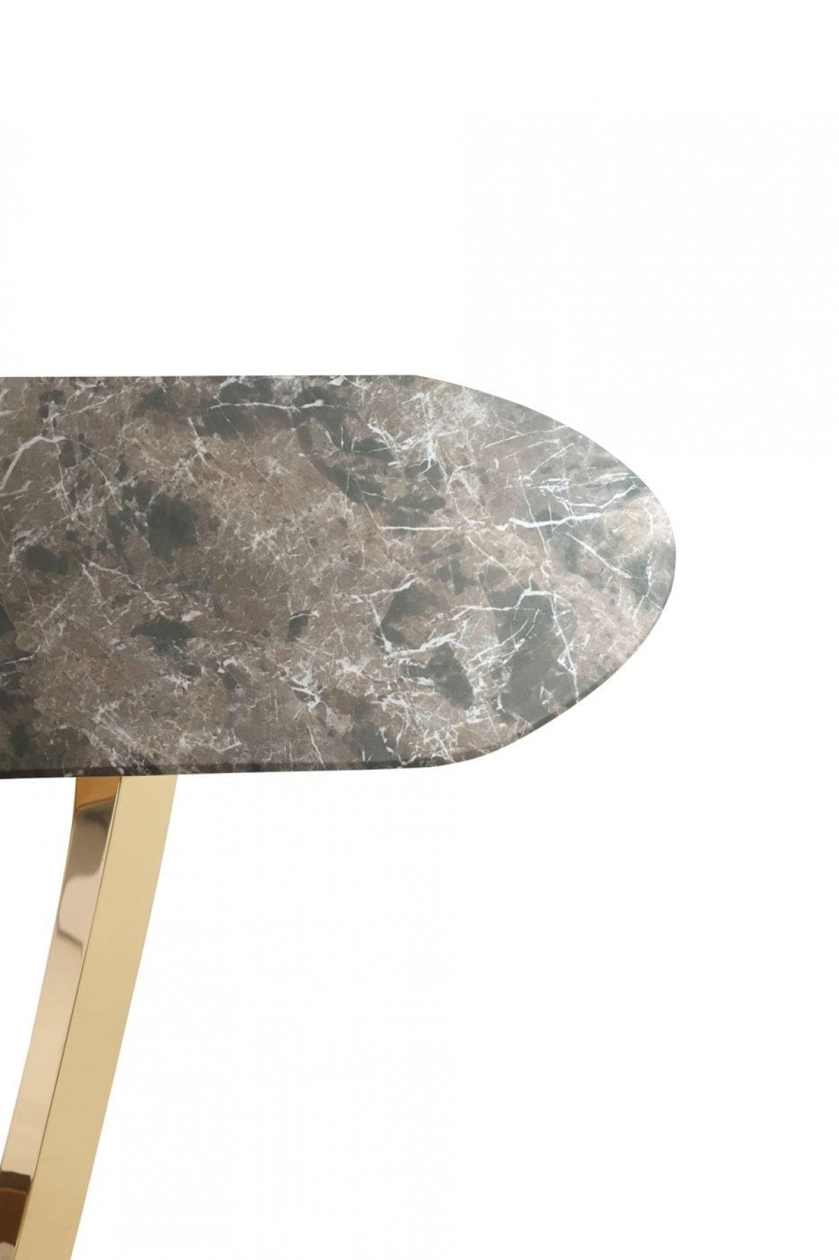 Modrest Colton - Modern Brown & Gold Dining Table