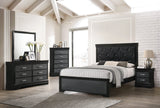 Amalia Black Panel Bedroom Set