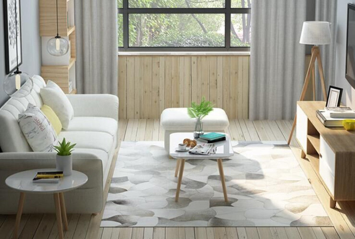 Divani Casa Jeremiah Modern Ivory Fabric Sofabed & Ottoman W/ Storage