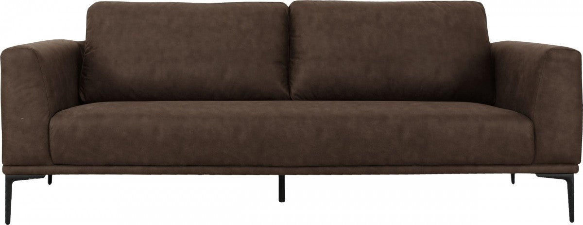 Jada 3 Seat Sofa Silt Maymount - Modern Brown Fabric Sofa