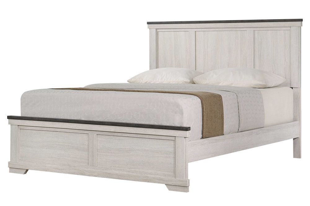 Leighton Two Tone Queen Panel Bed
